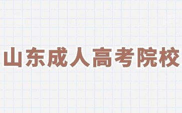2024年山东省成人高考的院校有哪些?