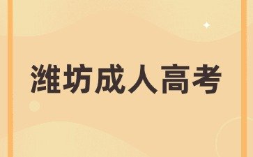 2024年潍坊成人高考几月份考试?